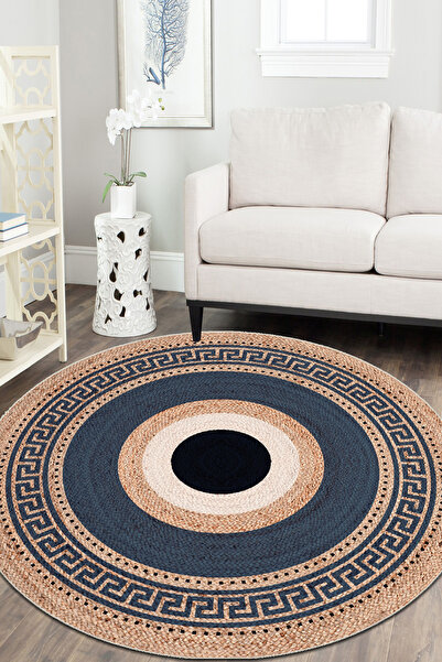 MUA HOME DECOR Nazar Boncuğu Desen Dijital Baskı Yıkanabilir Kaymaz Taban Sal...