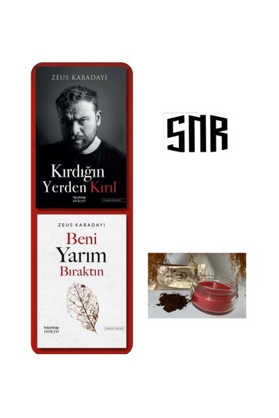hayykitap Kırdığın Yerden Kırıl ve Beni Yarım Bıraktın - Zeus Kabadayı'dan 2'li Set ( Kahve ve Mum Hediye )