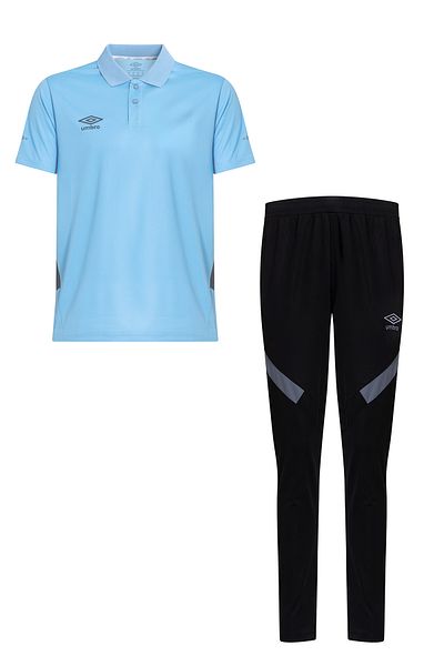 UMBRO Men's Tracksuit Set Casual Long Sleeve Sports Regular Fit Polo Collar T-Shirt & Sweatpants Skinny Leg