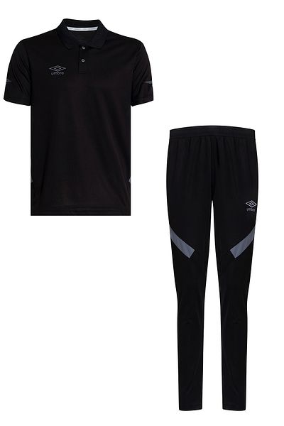 UMBRO Men's Tracksuit Set Casual Long Sleeve Sports Regular Fit Polo Collar T-Shirt & Sweatpants Skinny Leg