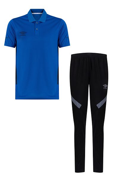 UMBRO Men's Tracksuit Set Casual Long Sleeve Sports Regular Fit Polo Collar T-Shirt & Sweatpants Skinny Leg