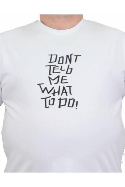 Starbattal Ανδρικό μπλουζάκι με λαιμόκοψη σε μεγάλο μέγεθος Cool Boys 24125 ΛΕΥΚΟ