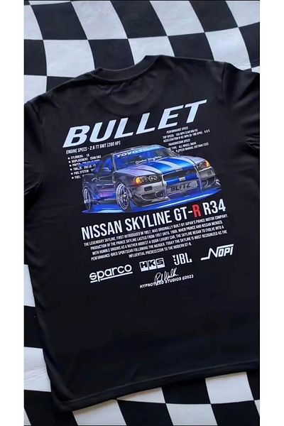 Gofeel Μπλουζάκι με στάμπα Honda&nissan (μονό Αποστολή Επιλέξτε χρώμα)