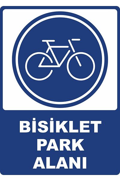 ChicArt Design Studio Bike Parking Area Digital Pvc Plate Warning Sign Dekota Digital Uv Printing with Adhesive 12.5X17.5