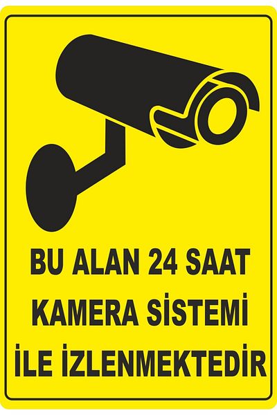 ChicArt Design Studio Surveillance with 24 Hours Camera System Pvc Warning Sign Dekota Digital Printing Adhesive 12.5X17.5