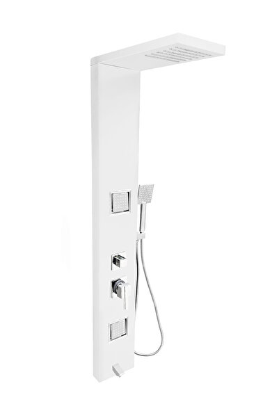 Jet Banyo Atlas Beyaz Masajlı Duş Paneli- Dikey Jakuzi - Duş Robotu - El Duşu...