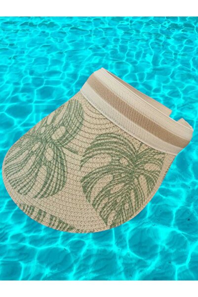 Mood Agenda Ženski šešir sa slamnatim vizorom u obliku lista Sa deznom