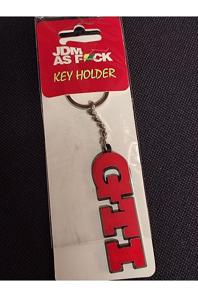 JDM GTI Auto Keychain Plastic - Κόκκινο/Μαύρο (1 Τεμάχιο)
