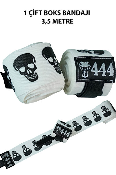 GAZELMANYA Bandaj de box cu craniu Bandaj de box Kickbox Muay Thai Sanda Bandaj pentru mâini 3,5 metri X 2 bucăți Bandaj dublu de box