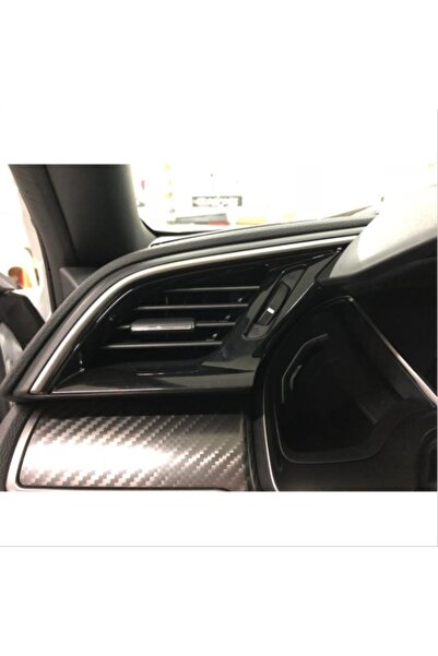 Universal فتحة تهوية متوافقة مع CIVIC FC5 2016-2020 3 قطع باللون الأسود البيانو