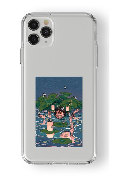 Multitronic حافظة شفافة مطبوعة بتصميم فتاة آسيوية متوافقة مع هاتف iPhone 11 P...