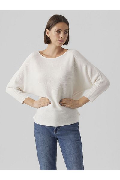 Vero Moda Strickpullover VMNORA 3/4 BOATNECK BLOUSE NOOS