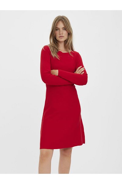 Vero Moda Strickkleid VMNANCY LS BOATNECK DRESS GA BSO