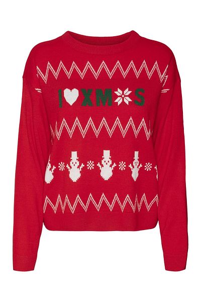 Vero Moda Strickpullover VMMIXEDXMAS LS O-NECK PULL. BOX XMAS