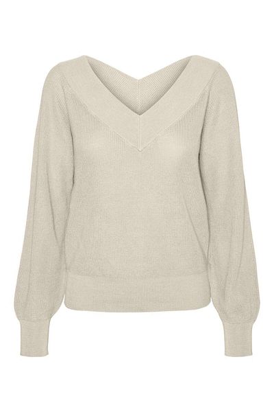 Vero Moda Strickpullover VMNEWLEXSUN LS ÇİFT V-NCK BLOU GA REP2