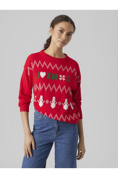 Vero Moda Strickpullover VMMIXEDXMAS LS O-NECK PULL. BOX XMAS