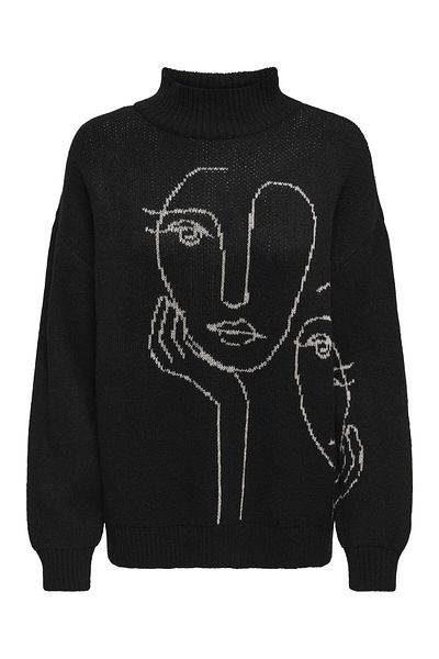 ONLY Onlviso High Collar Jaquard Strickpullover - Ls Knt