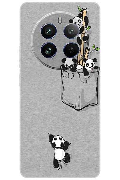realme 12 Pro (RMX3842) Uyumlu Kılıf Desen Baskılı Silikon Pandalar STK:749 C...