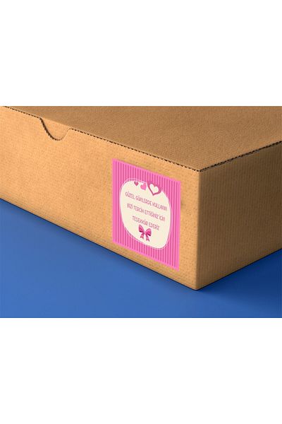 anka design Coated Sticker Packaging & Shipping Label Mixed (4x4cm) 48 Pieces - Square Cut -