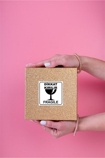 anka design 40 Pieces of Art Stickers - Packaging & Shipping Labels (5X5Cm) - Caution Break