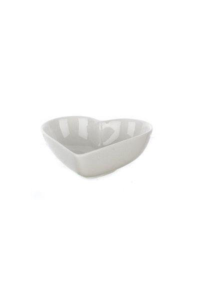 ultraform Porcelain Heart Bowl - 14x12cm Snack Bowl 3-Piece Kitchen Appliance Appetizer Presentation Plate
