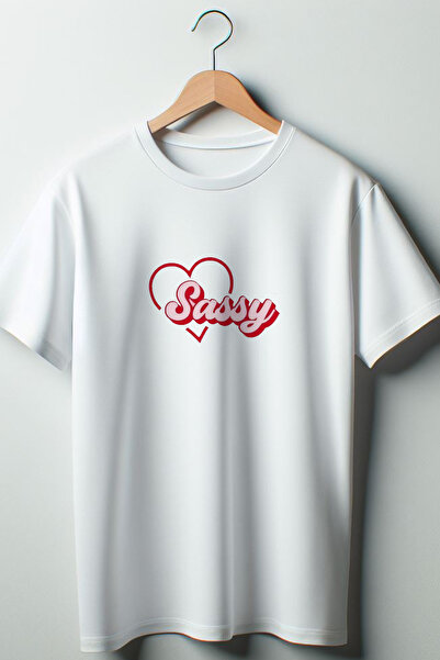 Vordevia Tricou alb oversize cu decolteu crew cu text imprimat Coquette 2024