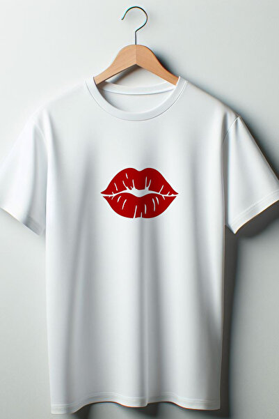 Vordevia Lip Štampano Coquette 2024 Fashion White Oversize kroj Mold okrugla ...