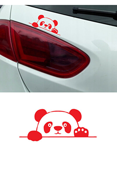 HMNL Bagajdan Bakan Panda Sticker Etiket Çıkartma Pc Laptop Araba Oto Motor 2...