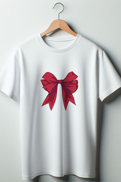 Vordevia Traka sa mašnom, traka sa printom, koketna 2024 modna bela majica sa...