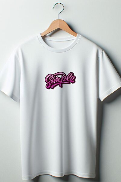 Vordevia Tricou alb oversize cu decolteu rotund cu imprimeu text simplu Coque...