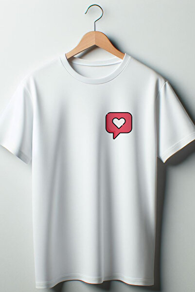 Vordevia Μπλουζάκι με στάμπα καρδιάς 2024 Fashion White Oversize Tooling Crew Neck Tshirt