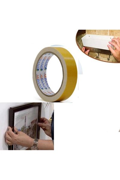 KL HOME Double Sided Foam Tape 24 mm X 2 Meters Length-White Color Adhesive Foam Tape (1 Piece)