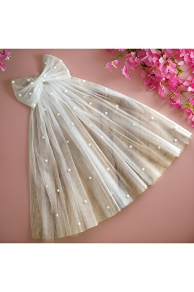 JetDukkan Fiyonk Duvak After Parti Kep Bride - Gelin Gelinlik Için, Nikah, Duvağı,tül