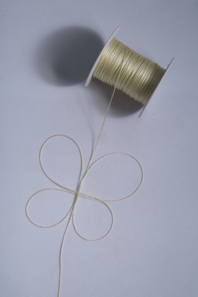 Eskişehir hobi sanat 100 μέτρα Tasbih - 0,6 mm Κρεμ Χρώμα κορδόνι