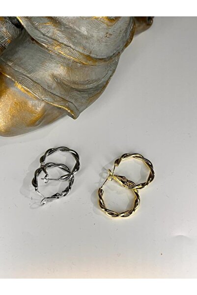 DESİGNEDBYD Paslanmaz Çelik Burgu Model Halka Küpe