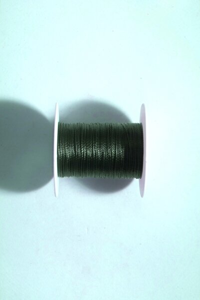 Eskişehir hobi sanat 0,6 mm 50 μέτρα κορδόνι χάντρες προσευχής σκούρο πράσινο