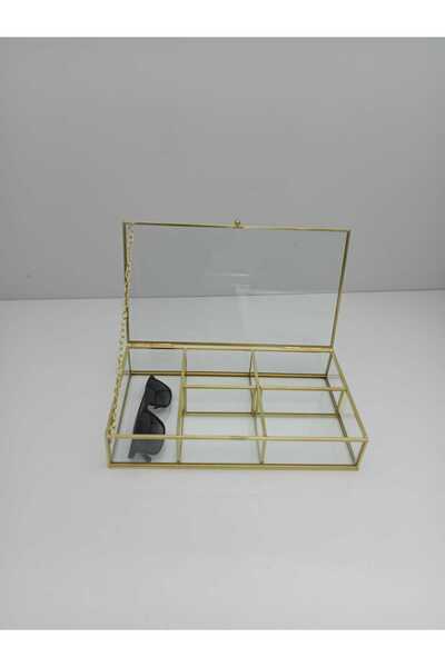 30cm X 20cm X 5 Cm Çok Amaçlı Cam Kutu Organizer Dolap Içi Düzenleyici Makyaj Masası Düzenleyici