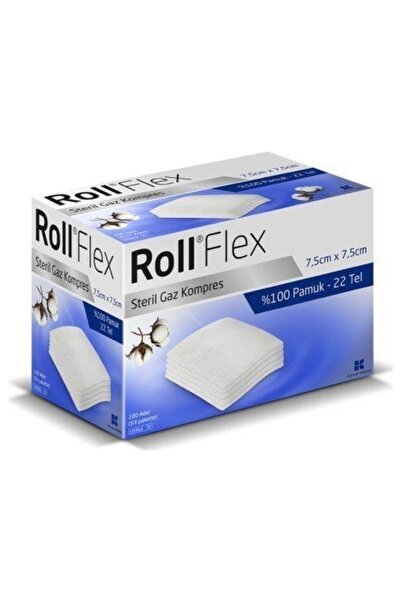 Roll Flex 7.5cmx7.5cm Steril Gaz Kompres Spanç 100 Adet