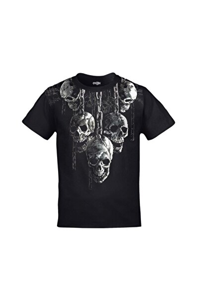 Advantage TrendUnisex Μαύρα κρανία με αλυσίδα τυπωμέναADR-TM-277