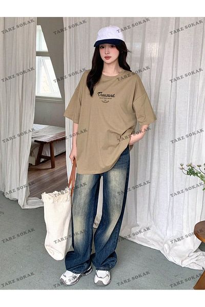 Advantage Μπλουζάκι Unisex με τυπωμένο γράμμα εκτός ώμου KOD-1386