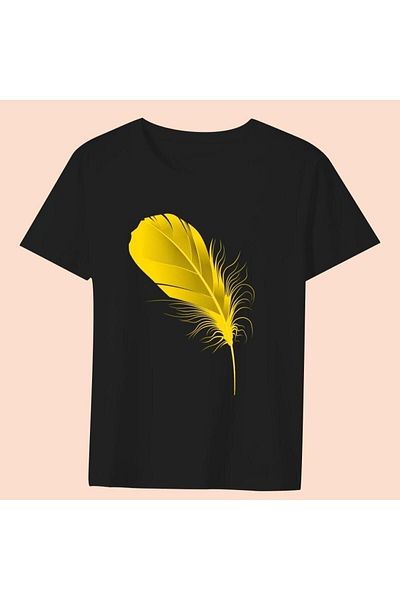 Advantage Trend Feather Map Black T-Shirt Model25 10080