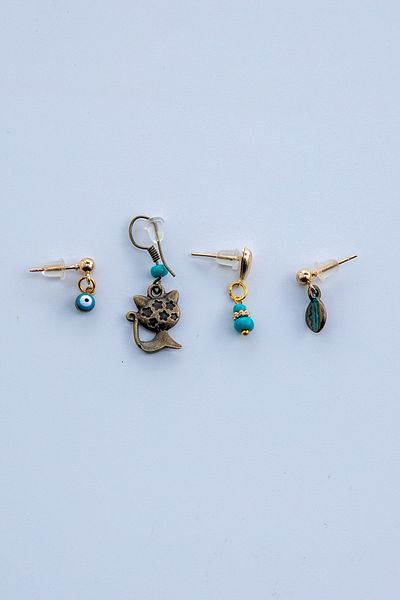 Lila Rosa Multiple Ethnic Authentic Earrings Set