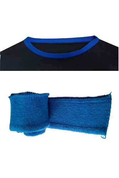 U5 FASHION Σετ 3 τεμαχίων με ραβδώσεις από χτενισμένο βαμβακερό γιακά - υφασμάτινη ταινία πλεκτών χόμπι πολλαπλών χρήσεων