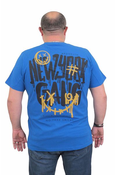 MocGrande Ανδρικό μπλουζάκι Saks Color Plus Size - Crew Neck, Gang 24132