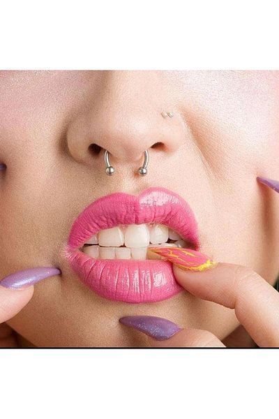 Piercing Market Steel & Silver 316L Surgical Silver Color Triple Septum Piercing Set