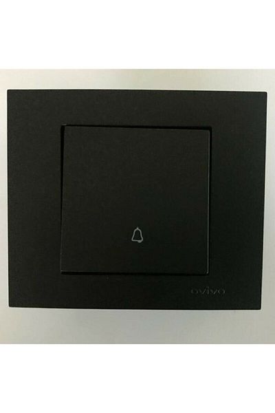OVİVO Ovivo Grano Black Door Switch with Light and Frame