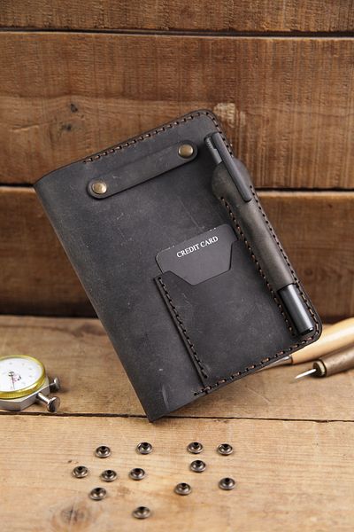 New Coast Leather 1900's Ръчно изработен калъф за тефтер A6 от естествена кожа