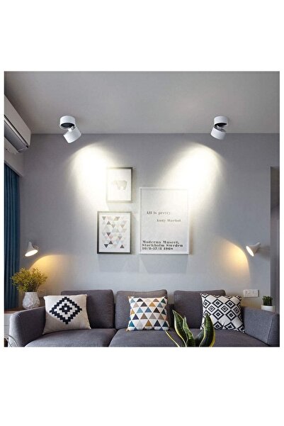 Genel Markalar Beyaz Çap 15 cm Oynar Başlıklı Spot Aplik, Şık ve Pratik Aydın...