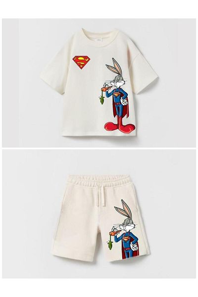 Sister and Brother Clothes BUGS BUNNY 2-PIECE TEAM ECRU