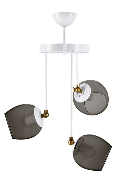 DEDE TRIPLE BLANCO MODERN CHANDELIER SMOKED GLASS
